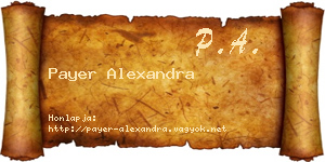 Payer Alexandra névjegykártya